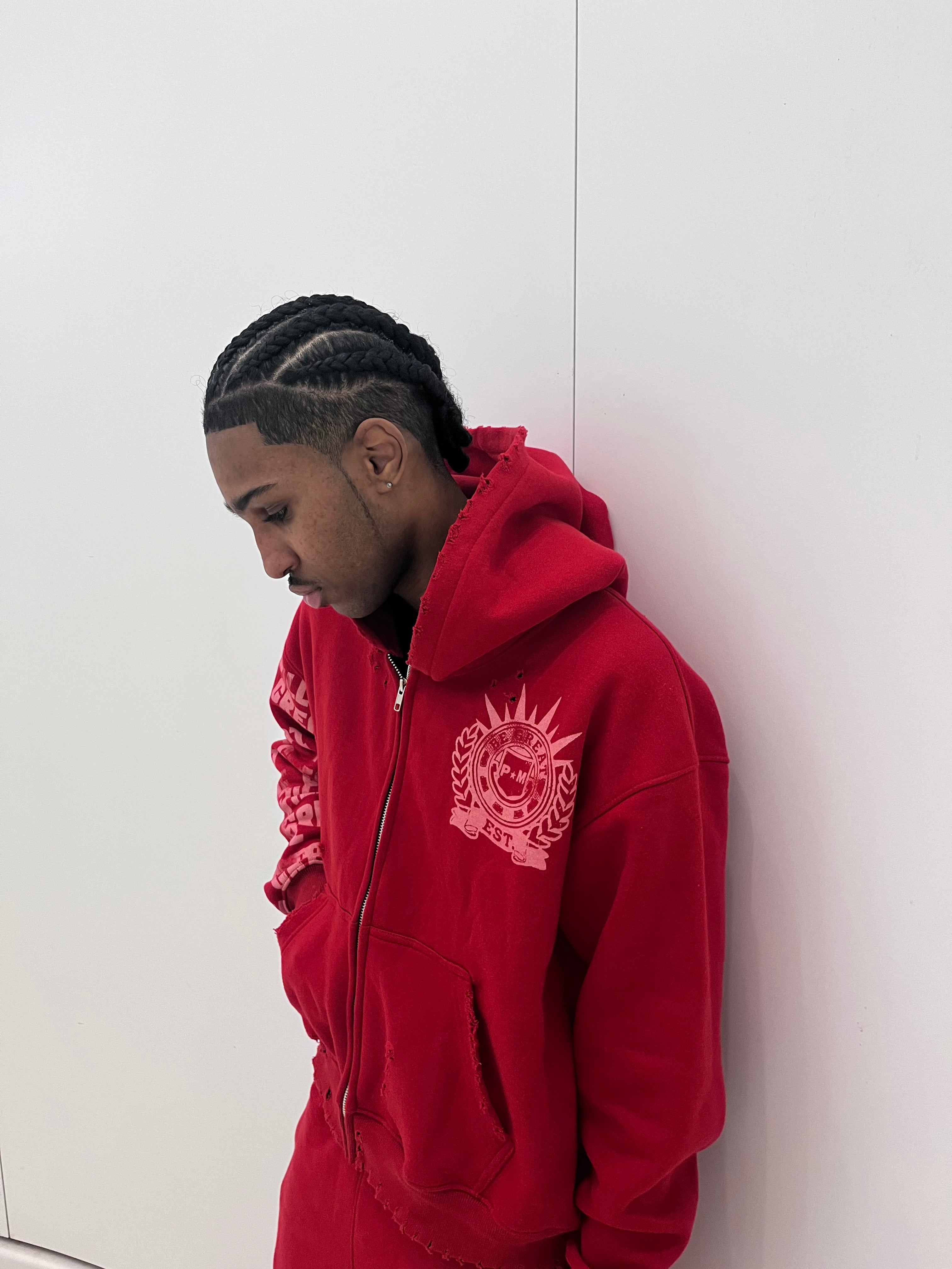 RED B.E G.R.E.A.T ZIP UP