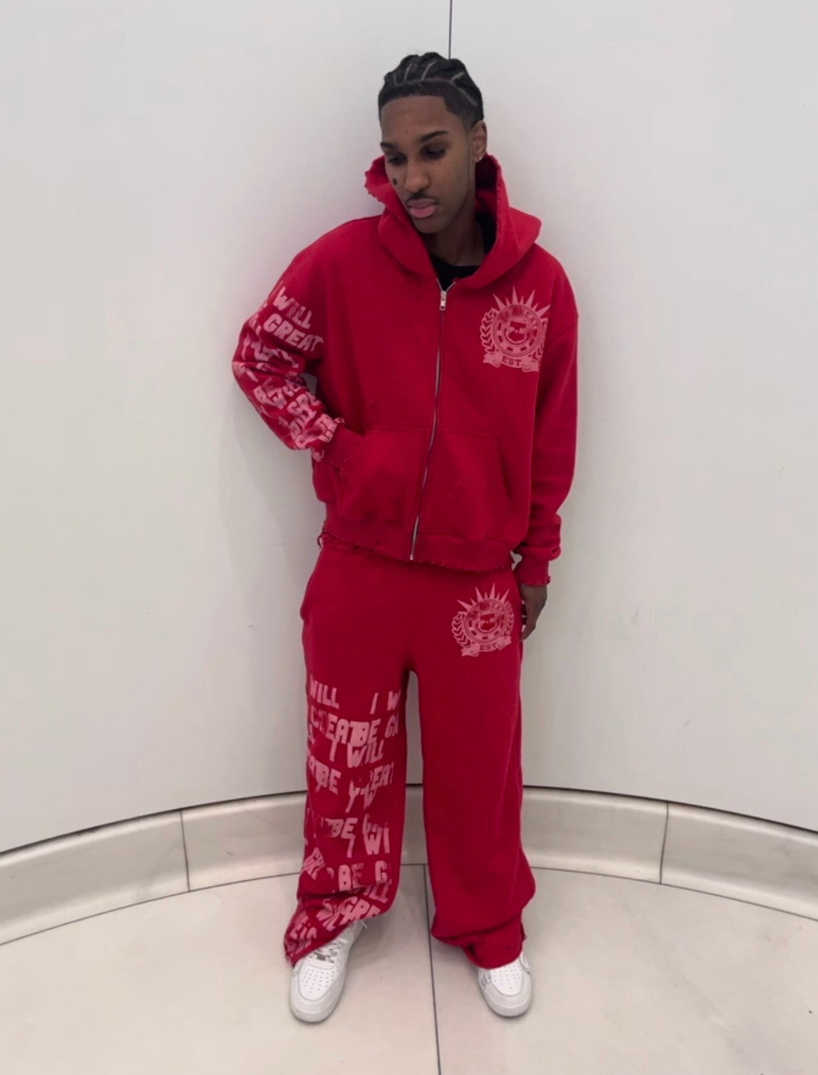 RED B.E G.R.E.A.T ZIP UP