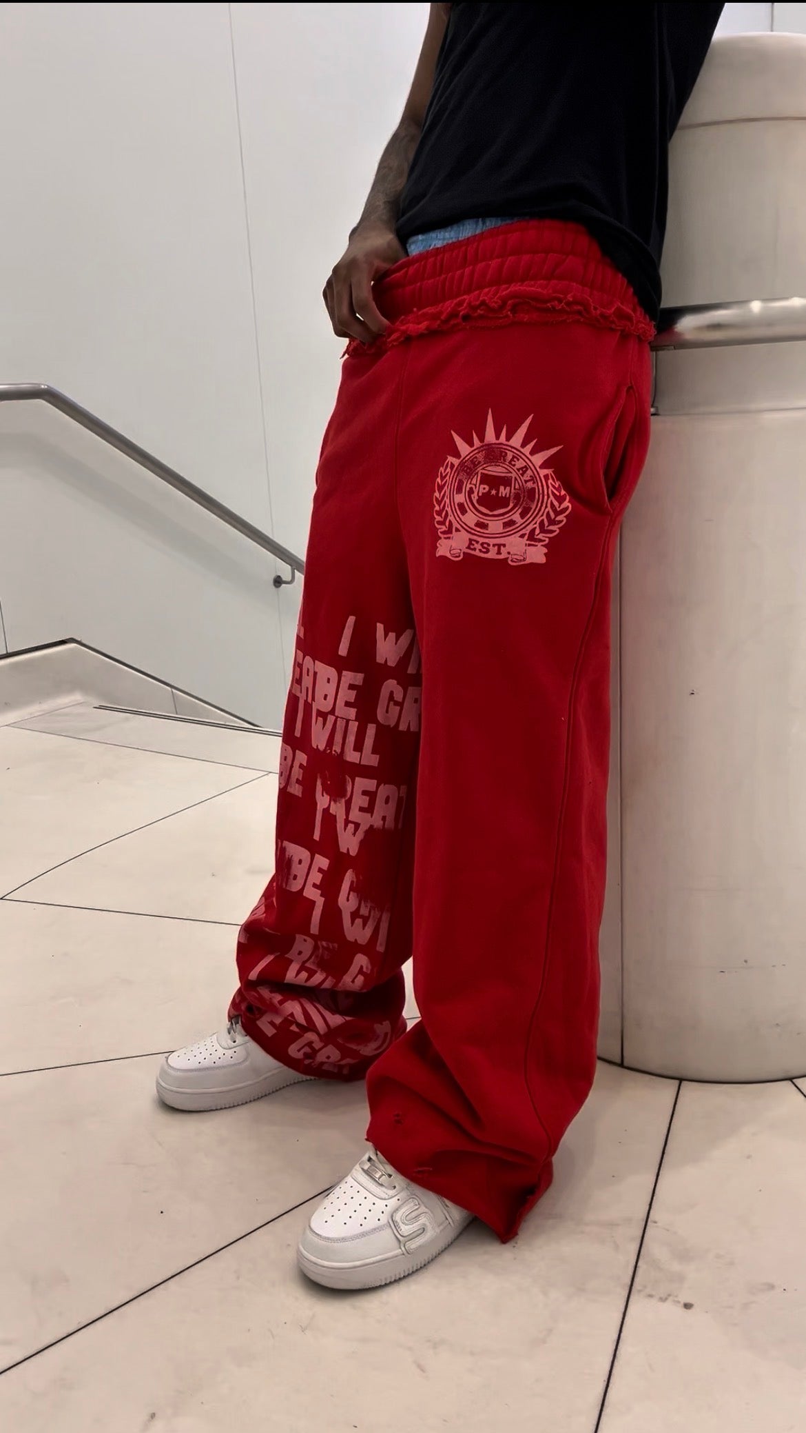 RED B.E G.R.E.A.T SWEATS