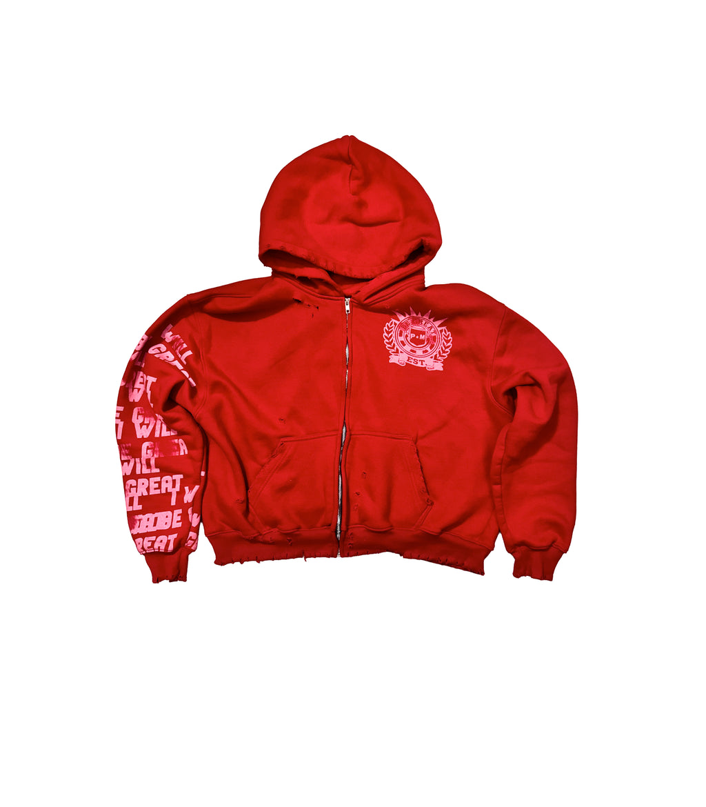 RED B.E G.R.E.A.T ZIP UP