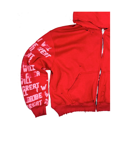 RED B.E G.R.E.A.T ZIP UP
